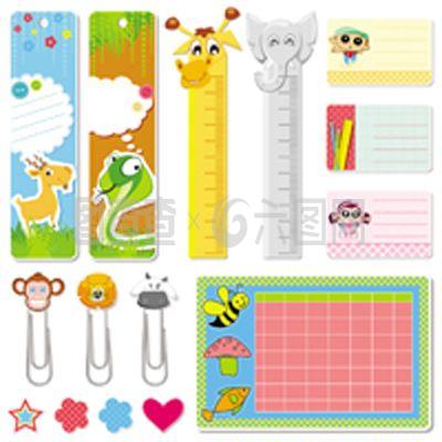 校园文具卡通化 矢量图设计赋能文具用品的趣味与实用